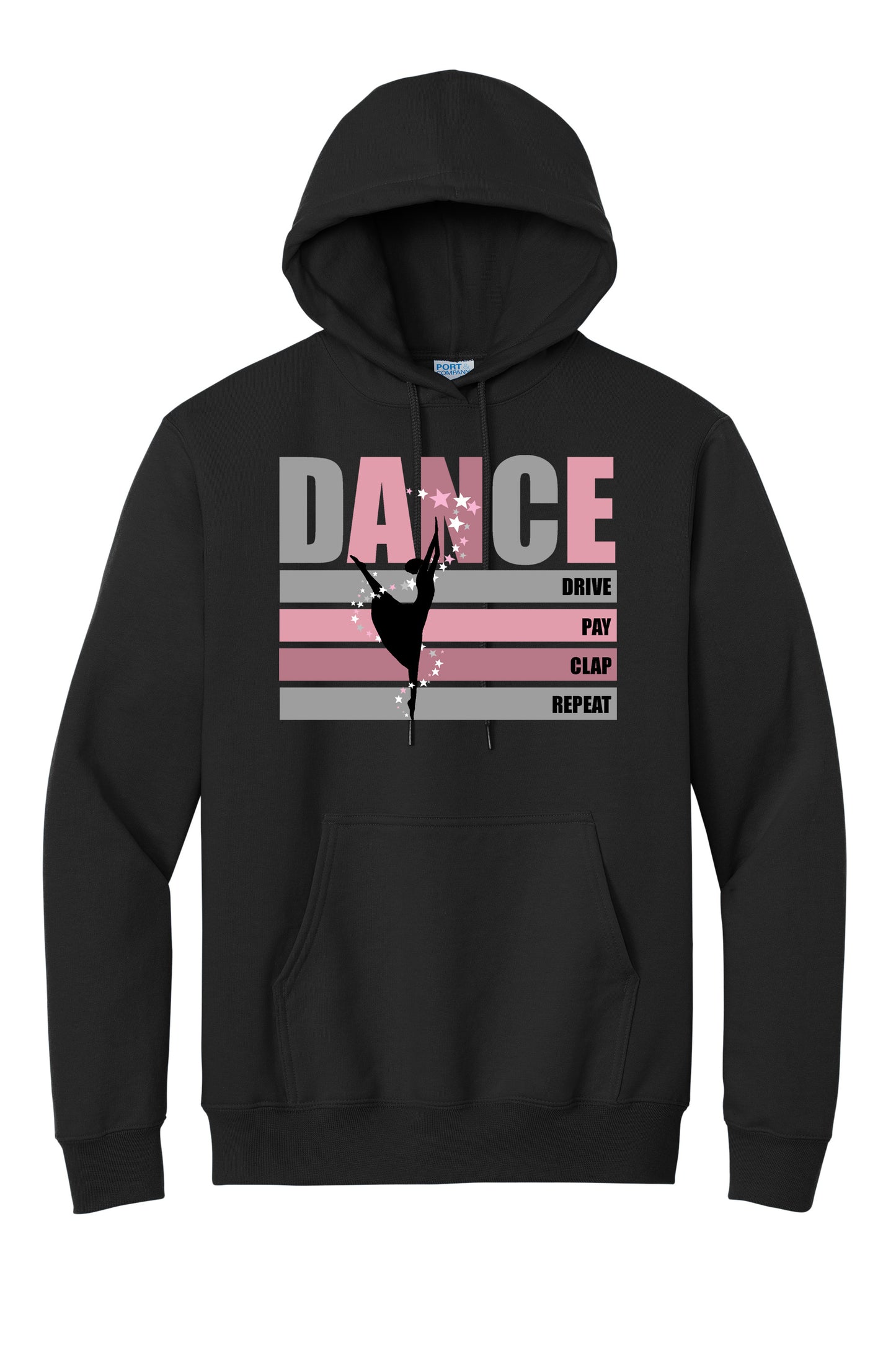 ADULT DANCE DRIVE PAY CLAP REPEAT HOODIE