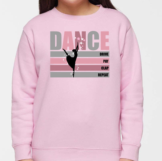ADULT UNISEX DRIVE PAY CLAP REPEAT SWEATSHIRT
