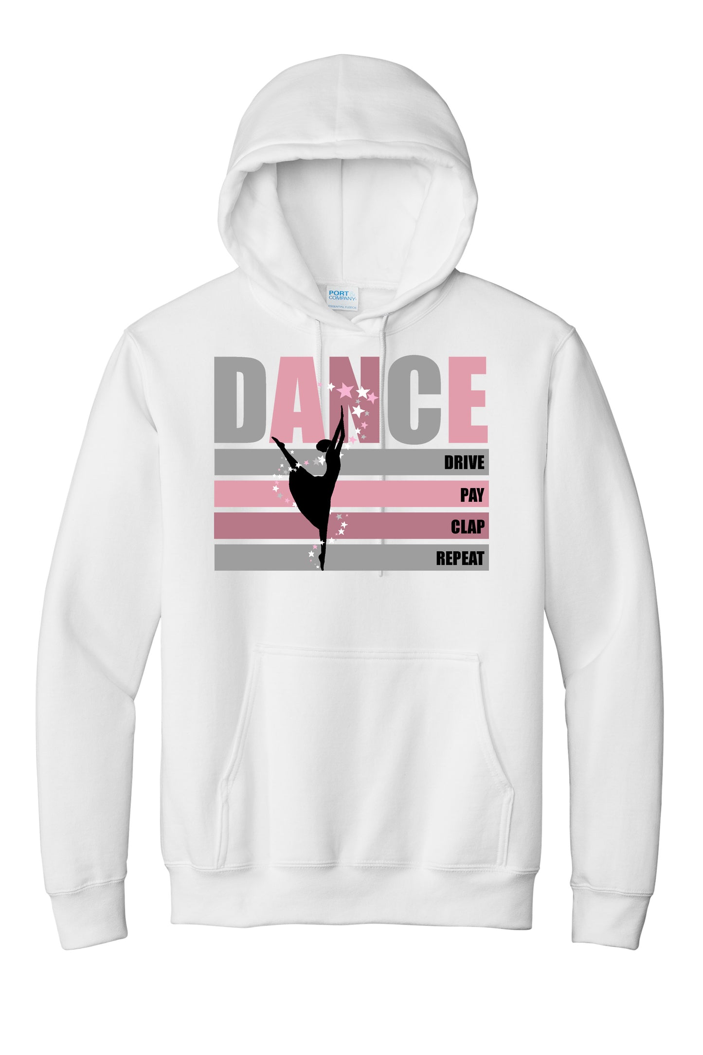 ADULT DANCE DRIVE PAY CLAP REPEAT HOODIE